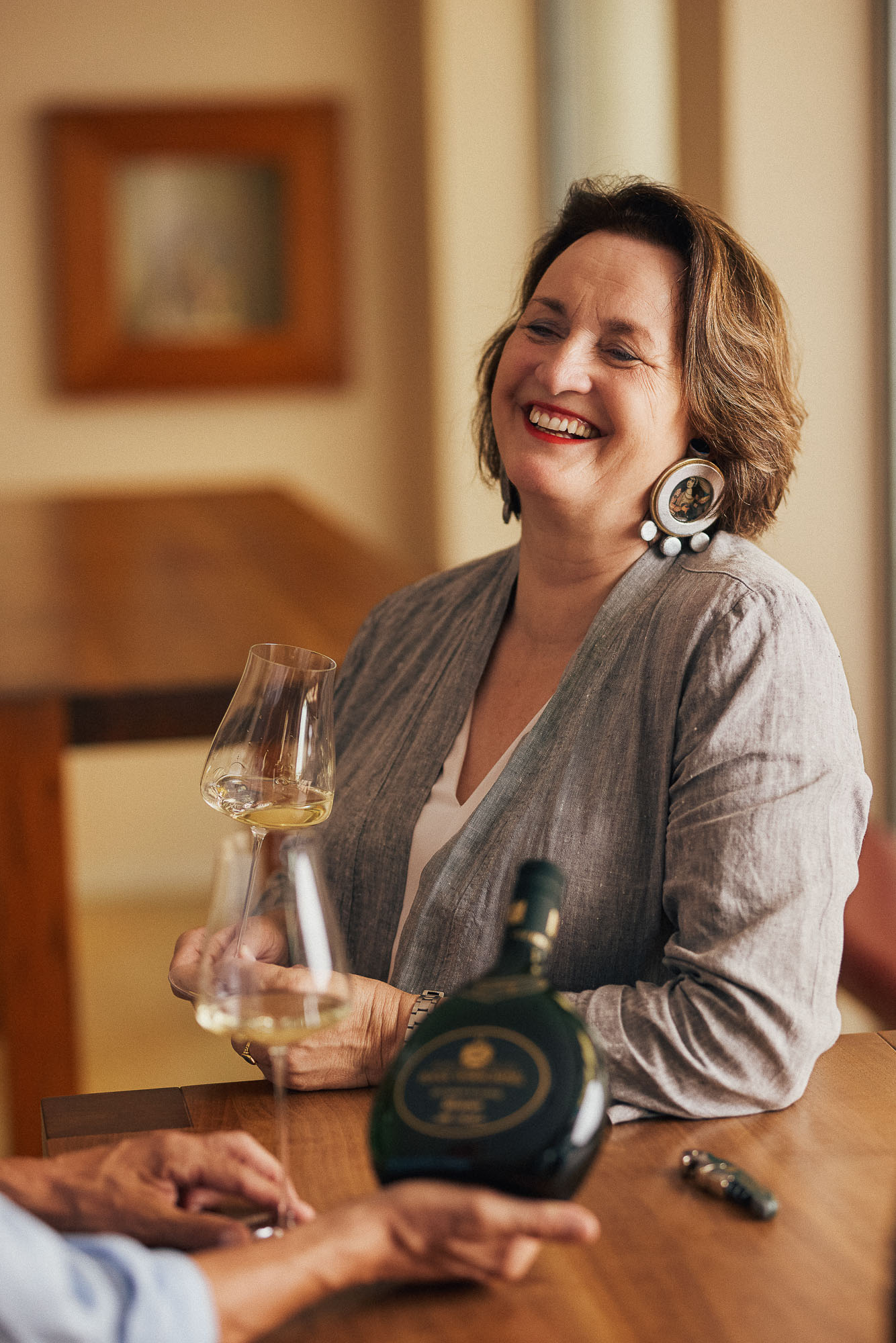 Andrea Wirsching in der Vinothek
